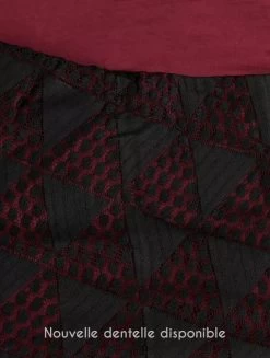 2en1 Jupe/Tunique "Syrada", Bordeaux Dentelle Noire -Magasin De Vêtements Pour Femmes 2en1 jupe tunique syrada bordeaux dentelle noire p image 329358 grande