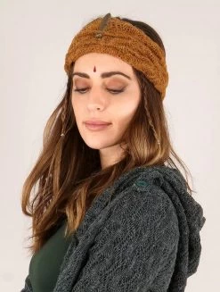 Bandeau En Crochet Avec Plume "Aikköoz", Rouille