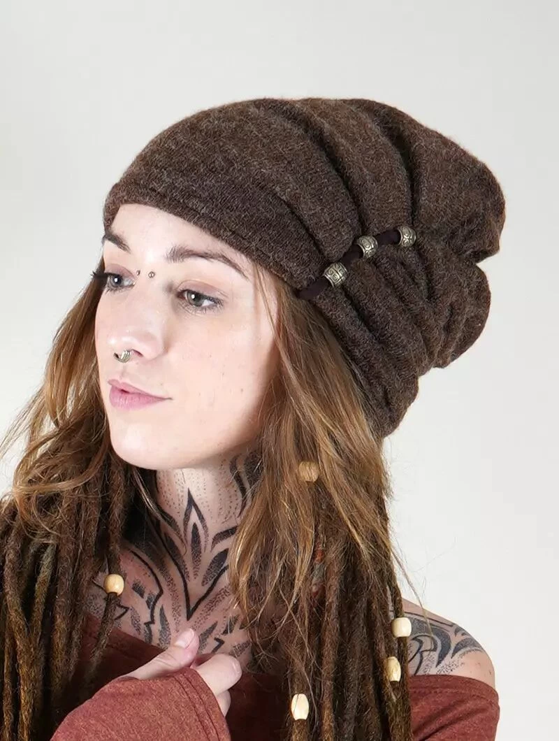 Bonnet à Perle "Aslany", Marron 1 Bonnet à Perle "Aslany", Marron