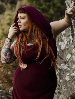 Brassière à Capuche "Yüzü", Bordeaux -Magasin De Vêtements Pour Femmes brassiere a capuche yuzu bordeaux p image 330638 grande