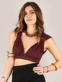 Brassière à Capuche "Yüzü", Bordeaux -Magasin De Vêtements Pour Femmes brassiere a capuche yuzu bordeaux p image 336738 grande