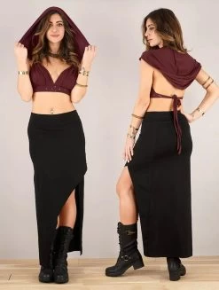 Brassière à Capuche "Yüzü", Bordeaux -Magasin De Vêtements Pour Femmes brassiere a capuche yuzu bordeaux p image 336739 grande