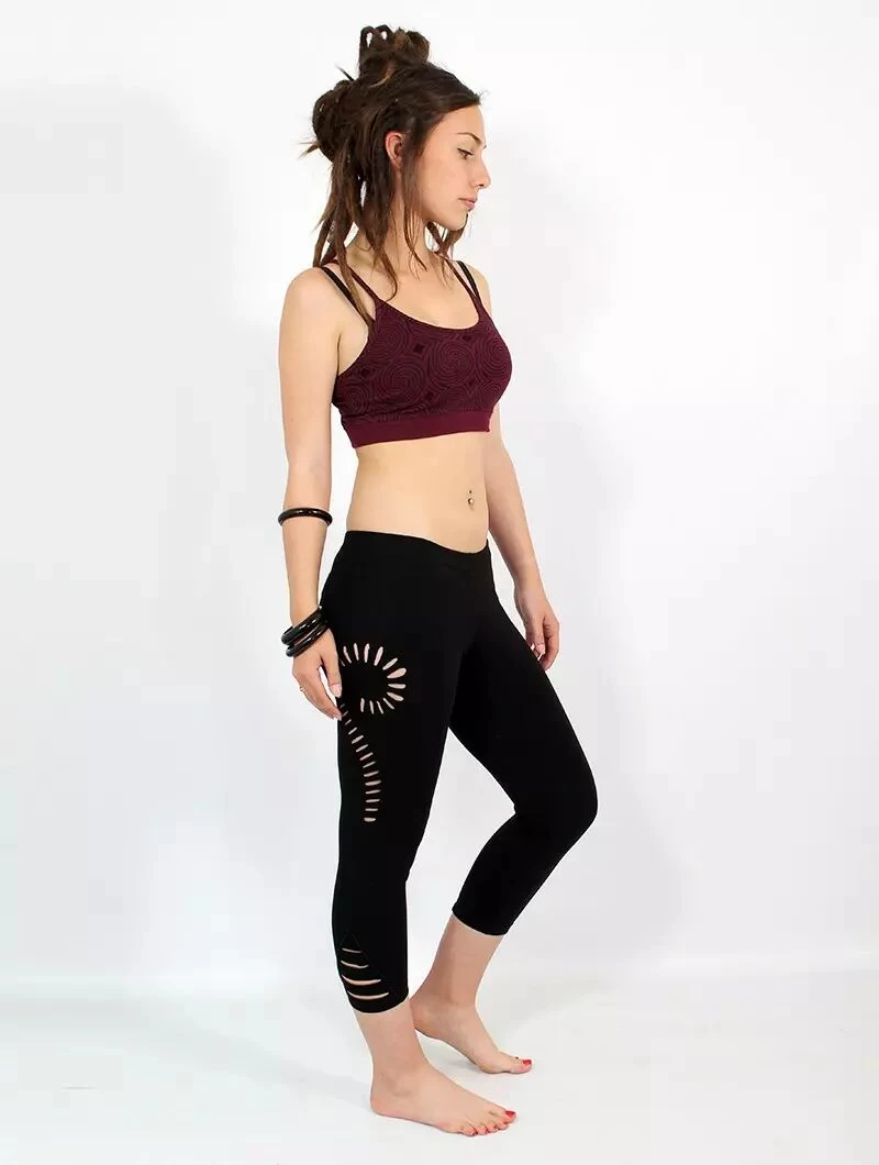 Brassière "Chandra", Bordeaux Et Noire 4 Brassière "Chandra", Bordeaux Et Noire – Image 4