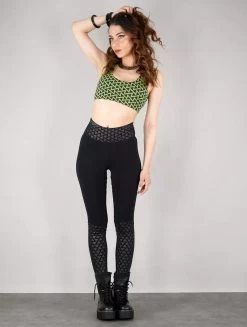 Brassière "CrissCross Yoga", Vert Pomme Motif Tetris -Magasin De Vêtements Pour Femmes brassiere crisscross yoga vert kaki motif tertis p image 330371 grande