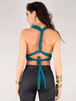 Brassière Crop Top Infinity "Wakiza", Bleu -Magasin De Vêtements Pour Femmes brassiere crop top infinity wakiza bleu p image 343906 grande