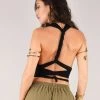 Brassière Crop Top Infinity "Wakiza", Noir