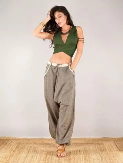 Brassière Crop Top Infinity "Wakiza", Vert Kaki -Magasin De Vêtements Pour Femmes brassiere crop top infinity wakiza vert kaki p image 331952 grande