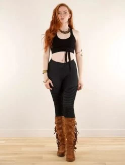 Brassière Crop Top "Muaz", Noir -Magasin De Vêtements Pour Femmes brassiere crop top muaz noir p image 340157 grande