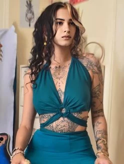 Brassière "Dao", Bleu Pétrole