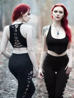 Brassière Avec Dos Ouvert Et Laçage "Somjai", Noir