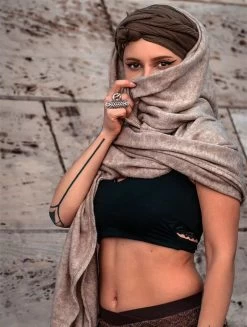 Cape à Capuche "Danae", Beige