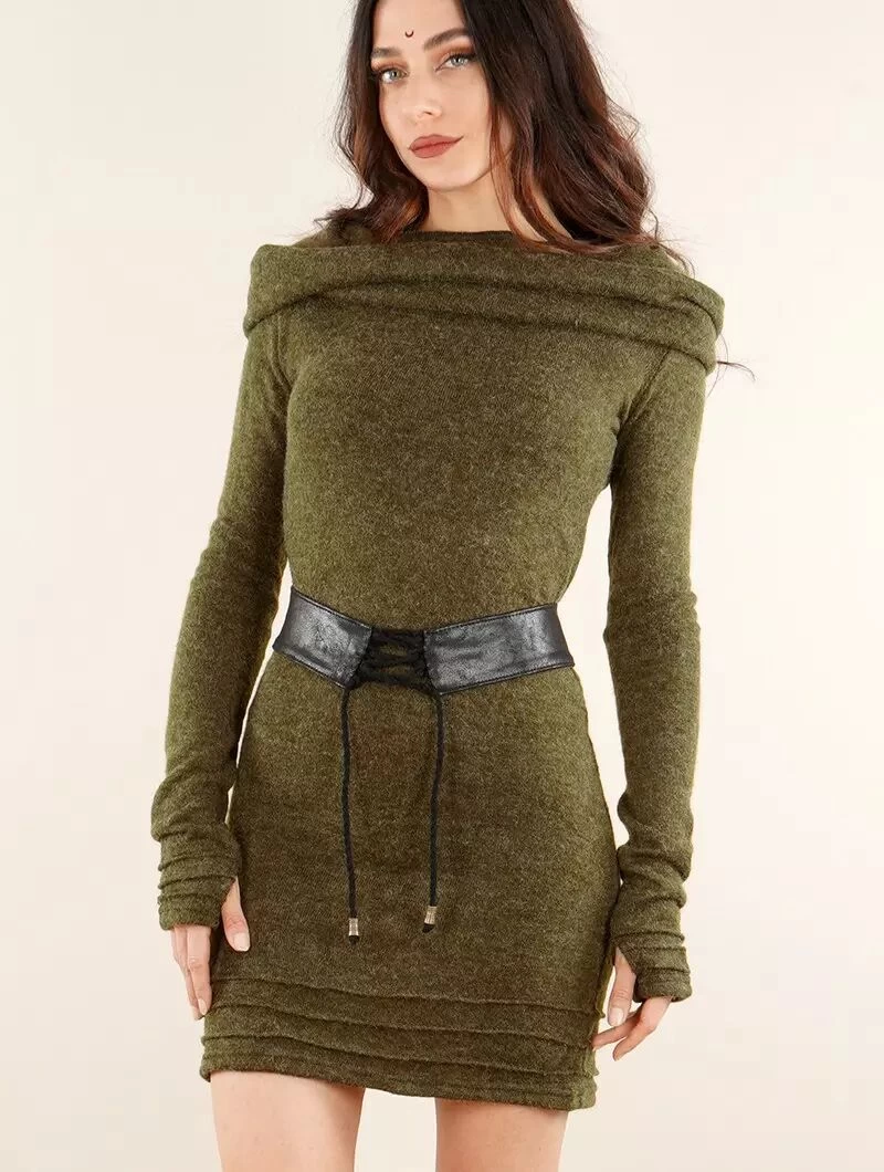 Ceinture En Simili Cuir Effet Vintage "Oleyäa", Noir 2 Ceinture En Simili Cuir Effet Vintage "Oleyäa", Noir – Image 2