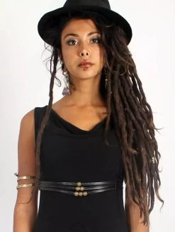 Ceinture "Nazaëe", Simili Cuir Noir