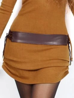 Ceinture "Oleyäa", Simili Cuir Marron -Magasin De Vêtements Pour Femmes ceinture oleyaa simili cuir marron p image 334685 grande