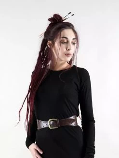 Ceinture De Taille "Varda", Simili Cuir Marron -Magasin De Vêtements Pour Femmes ceinture varda simili cuir marron p image 324122 grande