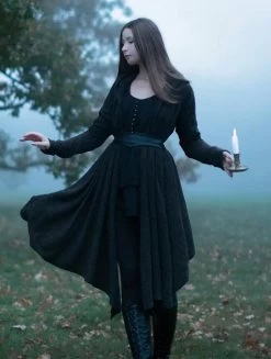 Gilet Châle à Capuche Et Manches Longues "Danaeriz", Noir -Magasin De Vêtements Pour Femmes chale a manches longues danaeriz noir p image 337271 grande