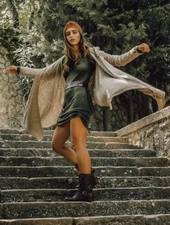 Gilet Châle à Capuche Et Manches Longues "Danaeriz", Beige -Magasin De Vêtements Pour Femmes chale danaeriz beige p image 330753 grande