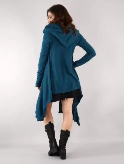 Gilet Châle à Capuche Et Manches Longues "Danaeriz", Bleu -Magasin De Vêtements Pour Femmes chale danaeriz bleu p image 328403 grande