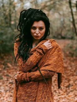 Gilet Châle En Crochet à Capuche Et Manches Longues "Danaeriz", Rouille 11 Gilet Châle En Crochet à Capuche Et Manches Longues "Danaeriz", Rouille -Magasin De Vêtements Pour Femmes chale en crochet a manches longues danaeriz rouille p image 337278 grande