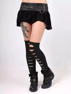 Magasin De Vêtements Pour Femmes 23 Chaussettes Longues Type Bas "Moon", Noir