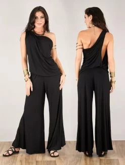 Combi Salopette Ample "Waïl", Noir -Magasin De Vêtements Pour Femmes combi salopette ample wail noir p image 332093 grande