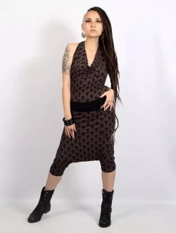 Combinaison-sarouel Imprimée "Bakelite Drop", Marron