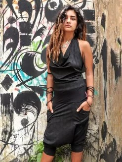 Combinaison-sarouel Imprimée "Bakelite Drop", Noir