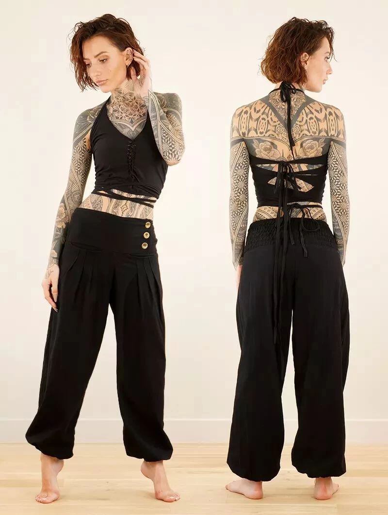 Crop Top "Afra", Noir 2 Crop Top "Afra", Noir – Image 2