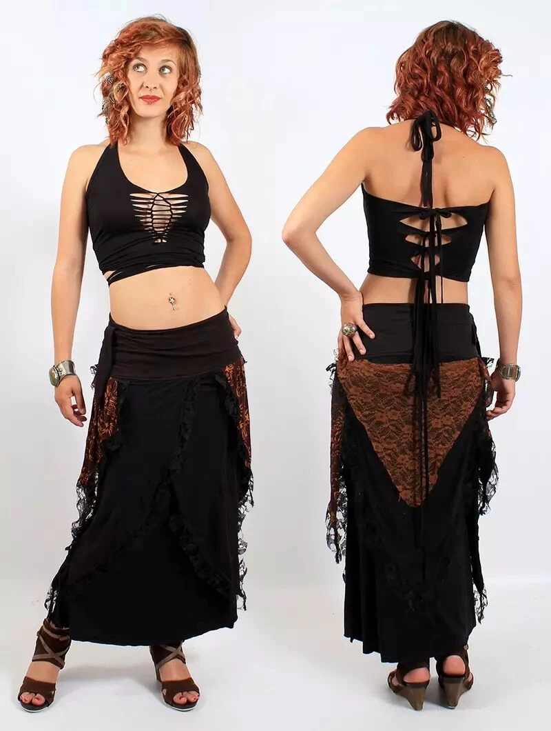 Crop Top "Afra", Noir 4 Crop Top "Afra", Noir – Image 4