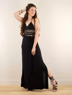 Crop Top En Crochet "Aema", Noir -Magasin De Vêtements Pour Femmes crop top en crochet aema noir p image 348603 grande