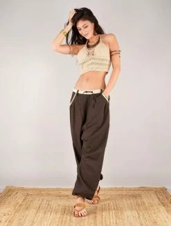 Crop Top En Crochet "Amae", Beige -Magasin De Vêtements Pour Femmes crop top en crochet amae beige p image 332526 grande