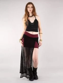 Crop Top En Crochet "Amae", Noir -Magasin De Vêtements Pour Femmes crop top en crochet amae noir p image 329023 grande