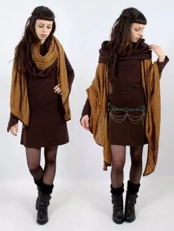 Écharpe-Châle "Zahïoo", Rouille Liseré Marron -Magasin De Vêtements Pour Femmes echarpe chale zahioo rouille p image 345357 grande