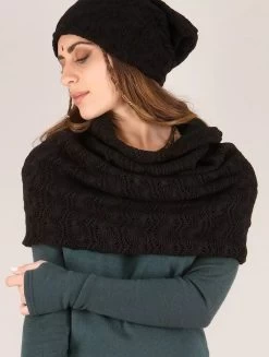 Écharpe Snood En Crochet "Oöna", Noir