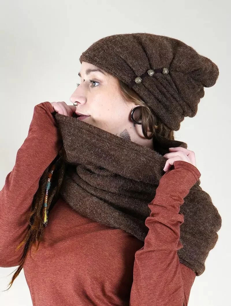 Écharpe Snood "Oöna", Marron 5 Écharpe Snood "Oöna", Marron – Image 5