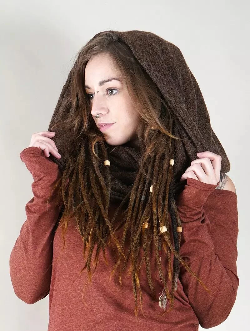 Écharpe Snood "Oöna", Marron 4 Écharpe Snood "Oöna", Marron – Image 4