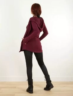 Gilet à Capuche "Dark", Bordeaux 7 Gilet à Capuche "Dark", Bordeaux -Magasin De Vêtements Pour Femmes gilet a capuche dark bordeaux p image 338390 grande