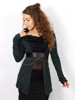 Gilet En Crochet "Idrïss", Gris Bleuté