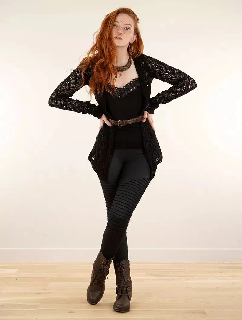 Gilet En Crochet "Idrïss", Noir 3 Gilet En Crochet "Idrïss", Noir – Image 3