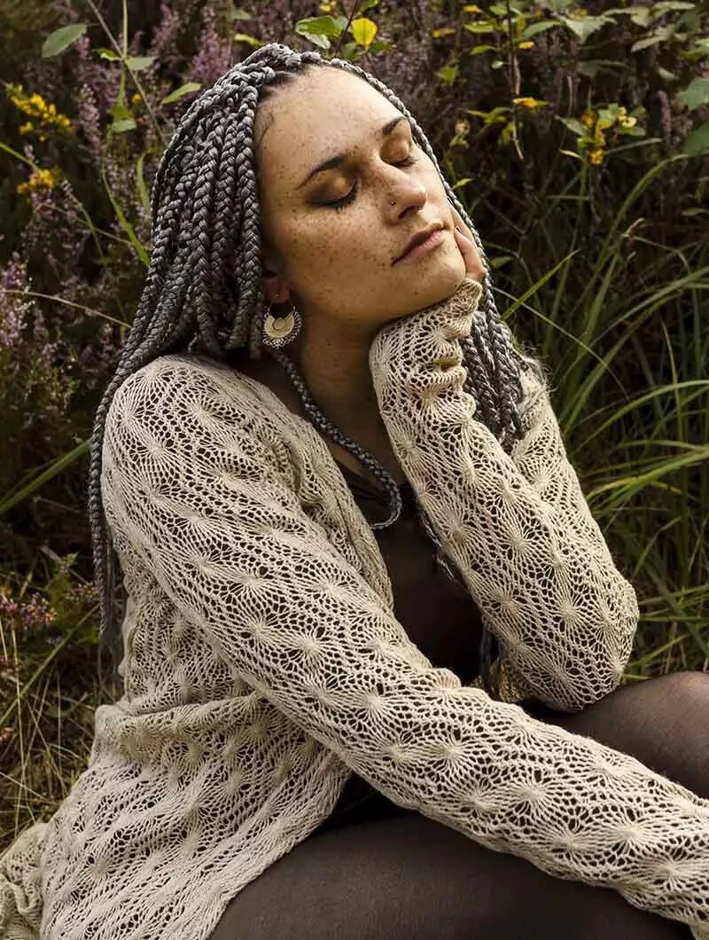 Gilet En Crochet "Kalyäa", Beige 6 Gilet En Crochet "Kalyäa", Beige – Image 6