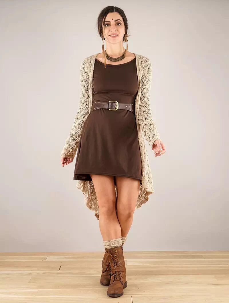 Gilet En Crochet "Kalyäa", Beige 2 Gilet En Crochet "Kalyäa", Beige – Image 2