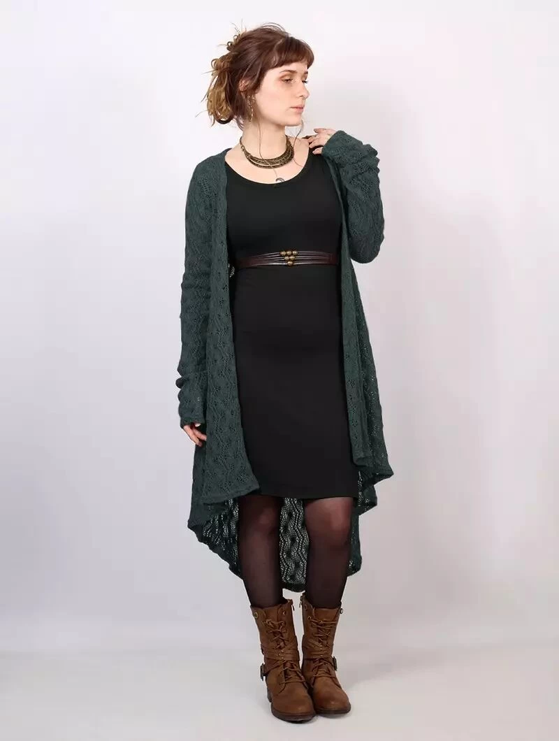 Gilet En Crochet "Kalyäa", Gris Bleuté 1 Gilet En Crochet "Kalyäa", Gris Bleuté