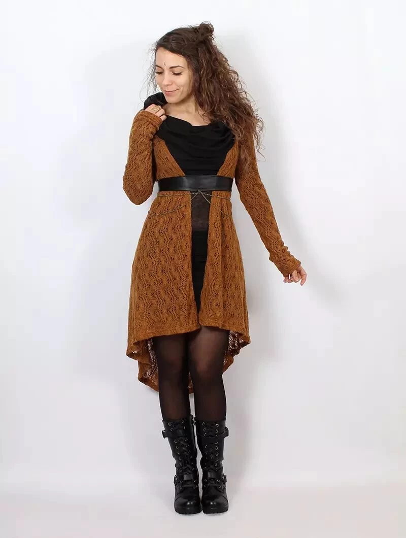 Gilet En Crochet "Kalyäa", Rouille 3 Gilet En Crochet "Kalyäa", Rouille – Image 3