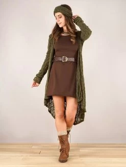 Gilet En Crochet "Kalyäa", Vert Kaki