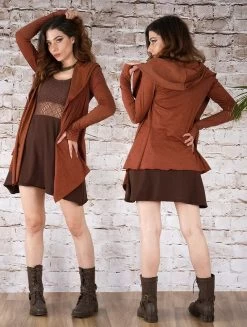 Gilet En Coton "Lakyäa Rmx", Terre De Sienne Chiné -Magasin De Vêtements Pour Femmes gilet lakyaa rmx terre de sienne p image 330490 grande