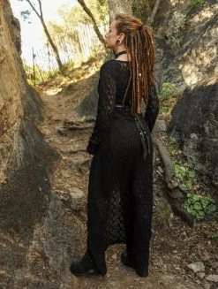 Gilet Long En Crochet "Boheme", Noir 13 Gilet Long En Crochet "Boheme", Noir -Magasin De Vêtements Pour Femmes gilet long en crochet boheme noir p image 327078 grande