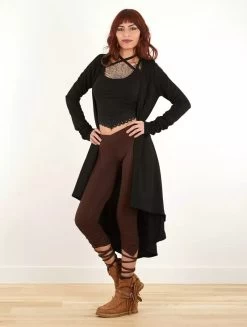 Gilet Long "Kalyäam", Noir 6 Gilet Long "Kalyäam", Noir -Magasin De Vêtements Pour Femmes gilet long kalyaam noir p image 340899 grande