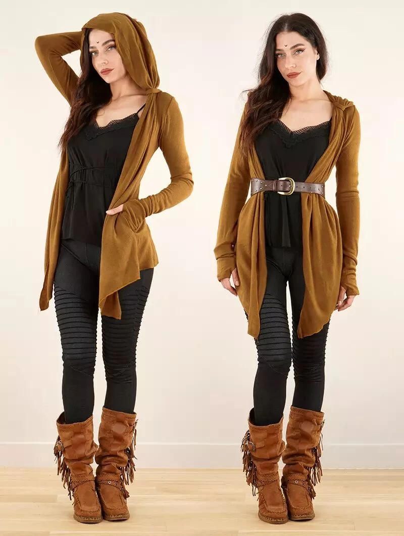 Gilet Maille à Capuche "Lakyäa", Rouille 2 Gilet Maille à Capuche "Lakyäa", Rouille – Image 2