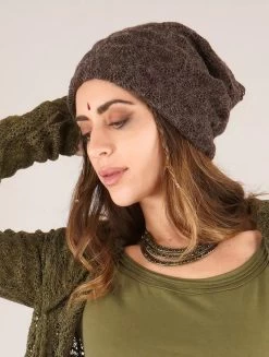 Gros Bonnet Dread En Crochet "Sükk", Marron