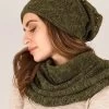 Gros Bonnet Dread En Crochet "Sükk", Vert Kaki